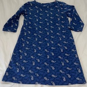 Vineyard Vines Girls Whale Dress size M (10-12)